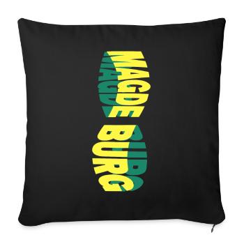 Magdeburg Germany City Skyline Font Colorful - Sofa pillowcase 17,3'' x 17,3'' (45 x 45 cm) - black - Front