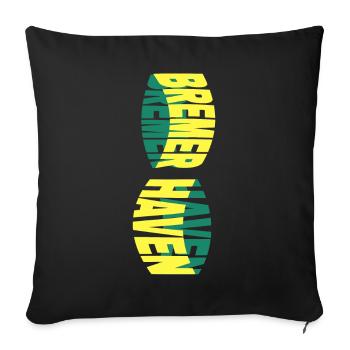 Bremerhaven Germany City Skyline Font Colorful - Sofa pillowcase 17,3'' x 17,3'' (45 x 45 cm) - black - Front