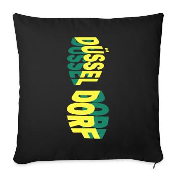 Dusseldorf Germany City Skyline Font Colorful - Sofa pillowcase 17,3'' x 17,3'' (45 x 45 cm) - black - Front
