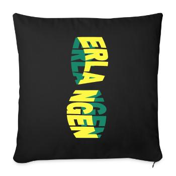 Erlangen Germany City Skyline Font Colorful - Sofa pillowcase 17,3'' x 17,3'' (45 x 45 cm) - black - Front