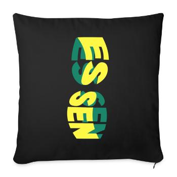 Essen Deutschland Stadt Skyline Schrift Bunt - Sofakissenbezug 45 x 45 cm - Schwarz - Vorne