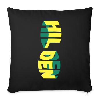 Hilden Deutschland Stadt Skyline Schrift Bunt - Sofakissenbezug 45 x 45 cm - Schwarz - Vorne
