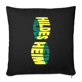 Hildesheim Deutschland Stadt Skyline Schrift Bunt - Sofakissenbezug 45 x 45 cm - Schwarz - Vorne
