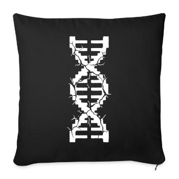 Destroyed DNA Helix Mutation - Sofa pillowcase 17,3'' x 17,3'' (45 x 45 cm) - black - Front