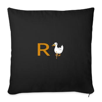 Rente Ente - Sofakissenbezug 45 x 45 cm - Schwarz - Vorne