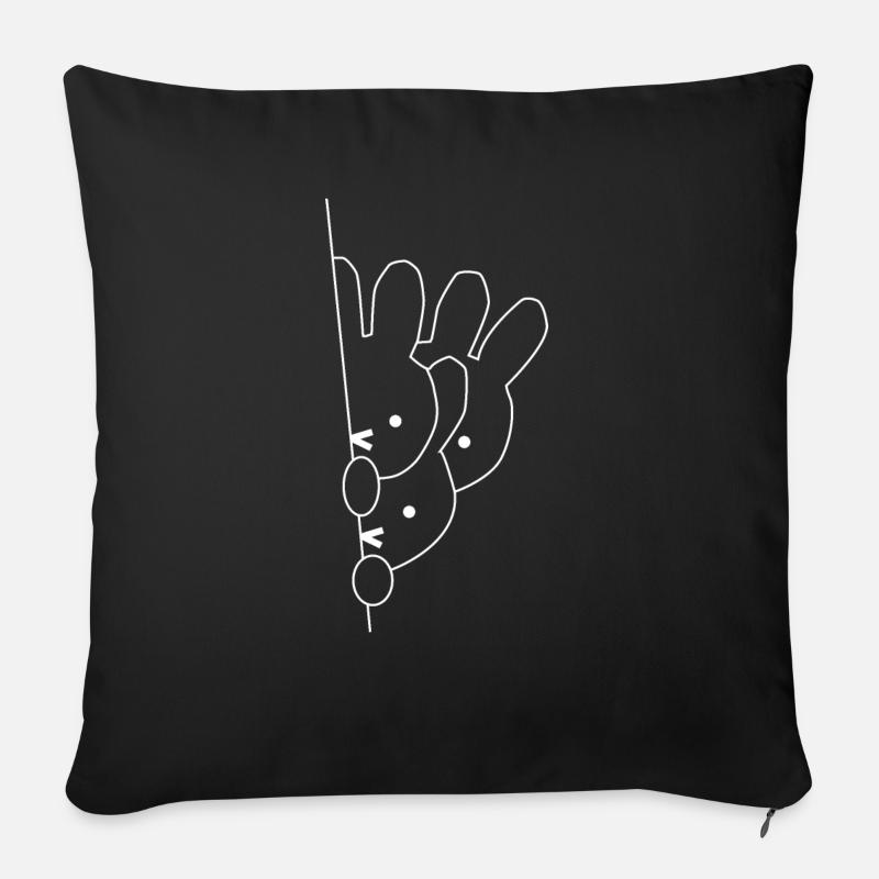 rabbit - Sofa pillowcase 17,3'' x 17,3'' (45 x 45 cm) - black