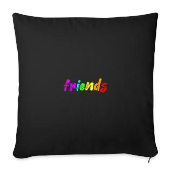 Friends - Sofakissenbezug 45 x 45 cm - Schwarz - Vorne