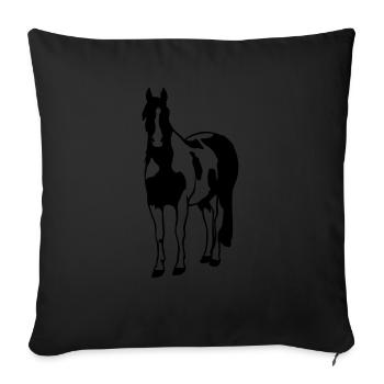 Paint Horse - Sofakissenbezug 45 x 45 cm - Schwarz - Vorne