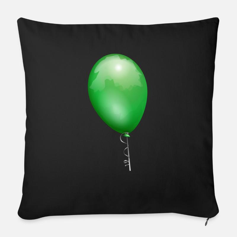 Ballon grün - Sofakissenbezug 45 x 45 cm - Schwarz