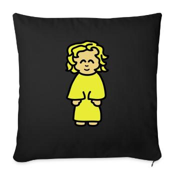 girl - Housse de coussin décorative 45 x 45 cm - noir - Devant