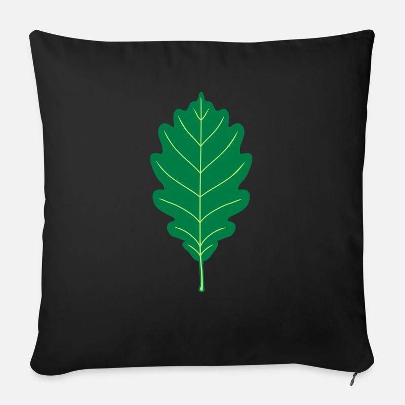 Oak Leaf - Housse de coussin décorative 45 x 45 cm - noir