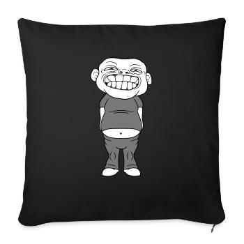 obesity increases overweight diaet man ugly - Sofa pillowcase 17,3'' x 17,3'' (45 x 45 cm) - black - Front