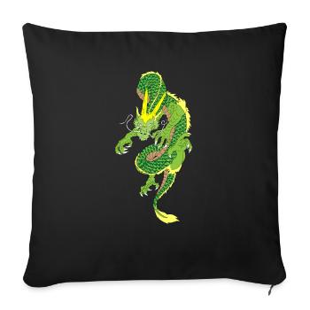 Japan Drache Anime by The Manzanita´s - Sofakissenbezug 45 x 45 cm - Schwarz - Vorne