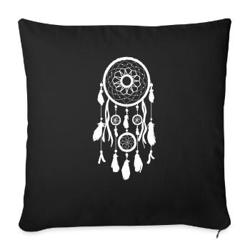 Capteur de rêves - Housse de coussin décorative 45 x 45 cm - noir - Devant