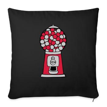Distributeur de chewing-gum - Housse de coussin décorative 45 x 45 cm - noir - Devant