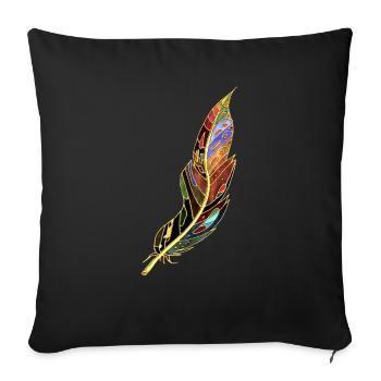 Feather - Sofa pillowcase 17,3'' x 17,3'' (45 x 45 cm) - black - Front