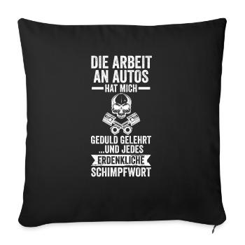 KFZ Mechaniker Automechaniker Schrauber - Sofakissenbezug 45 x 45 cm - Schwarz - Vorne