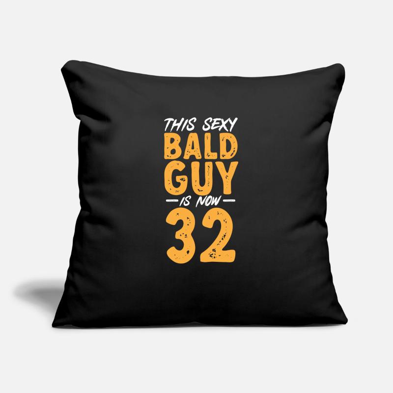 Bald Head Baldness Beard Bald Head Sofa pillowcase 17,3'' x 17,3'' (45 x 45 cm)