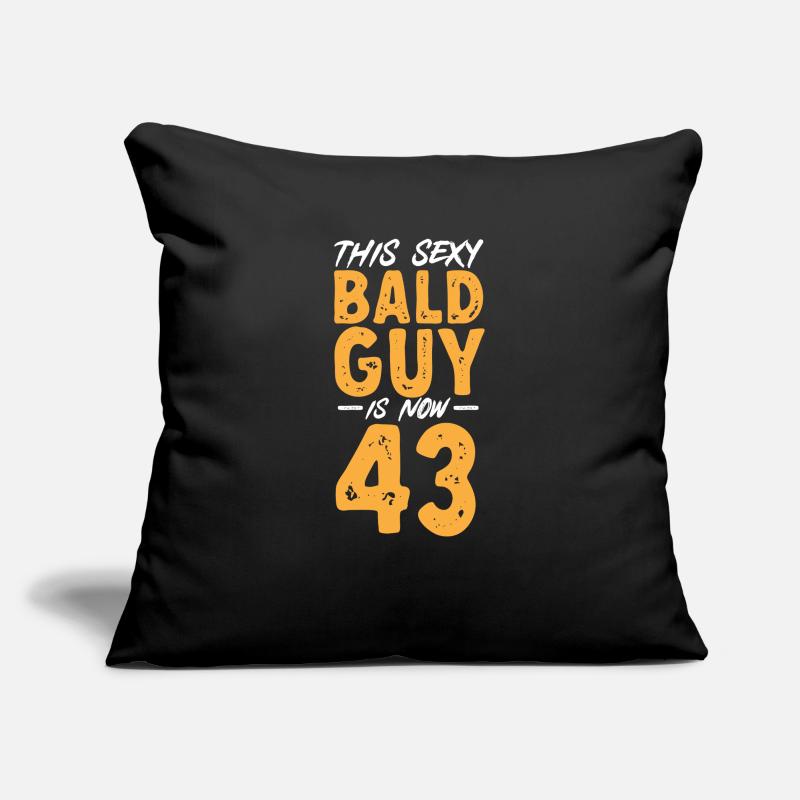 Bald Head Baldness Beard Bald Head Sofa pillowcase 17,3'' x 17,3'' (45 x 45 cm)