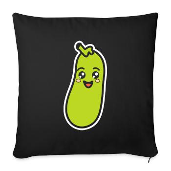 courgette - Sofa pillowcase 17,3'' x 17,3'' (45 x 45 cm) - black - Front
