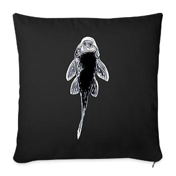 Funny Gold Nugget Plecostomus Tropical Fish Keeper - Sofa pillowcase 17,3'' x 17,3'' (45 x 45 cm) - black - Front