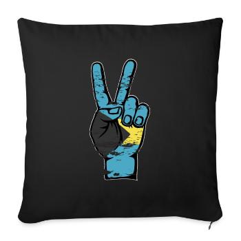 Bahamas Flag Peace Victory Used Symbol - Sofa pillowcase 17,3'' x 17,3'' (45 x 45 cm) - black - Front