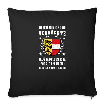 I'm the madman Carinthia Austria - Sofa pillowcase 17,3'' x 17,3'' (45 x 45 cm) - black - Front