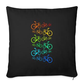 racer - Sofa pillowcase 17,3'' x 17,3'' (45 x 45 cm) - black - Front
