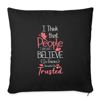 Elf Girl Flower Fairy - Sofa pillowcase 17,3'' x 17,3'' (45 x 45 cm) - black - Front
