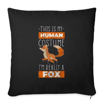 Animal Smart Nature Cute - Sofa pillowcase 17,3'' x 17,3'' (45 x 45 cm) - black - Front