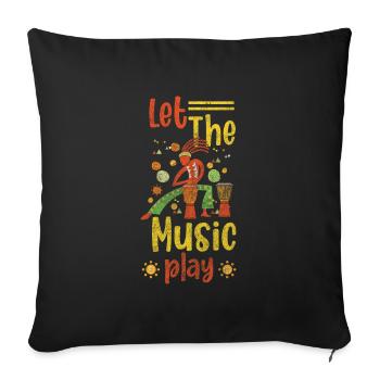 Célébrations de concerts traditionnels - Housse de coussin décorative 45 x 45 cm - noir - Devant