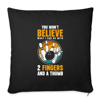 Bowling Sports Player - Sofa pillowcase 17,3'' x 17,3'' (45 x 45 cm) - black - Front