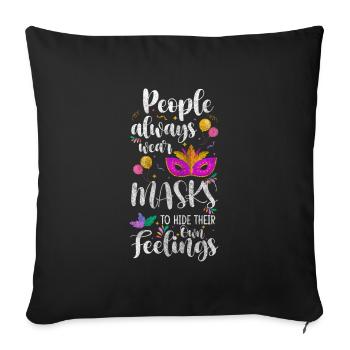 Party Unknown Protection - Sofa pillowcase 17,3'' x 17,3'' (45 x 45 cm) - black - Front