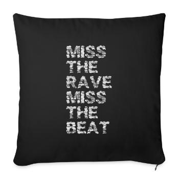 rave - Sofa pillowcase 17,3'' x 17,3'' (45 x 45 cm) - black - Front