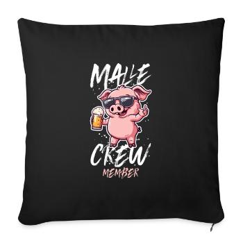 Membre de l'équipage Malle Party Majorque - Housse de coussin décorative 45 x 45 cm - noir - Devant