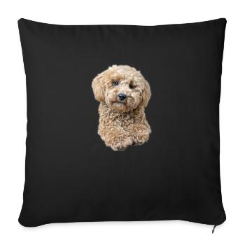 Poodle Pepe - Sofa pillowcase 17,3'' x 17,3'' (45 x 45 cm) - black - Front