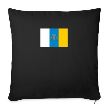 Flagge Kanarische Inseln - Sofakissenbezug 45 x 45 cm - Schwarz - Vorne