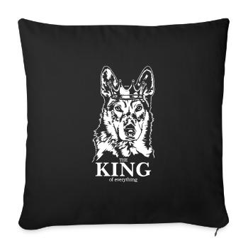 Tschechoslowakischer Wolfhund King of everything - Sofakissenbezug 45 x 45 cm - Schwarz - Vorne