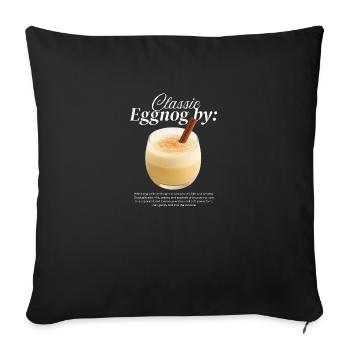Creamy Eggnog – Winter cocktail enjoyment - Sofa pillowcase 17,3'' x 17,3'' (45 x 45 cm) - black - Front