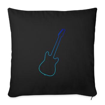 Guitare électrique guitare classique Homme - Housse de coussin décorative 45 x 45 cm - noir - Devant