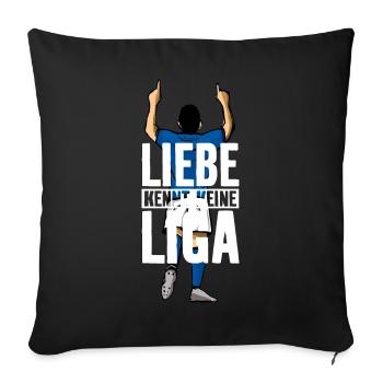 LIEBE KENNT KEINE LIGA - Sofakissenbezug 45 x 45 cm - Schwarz - Vorne