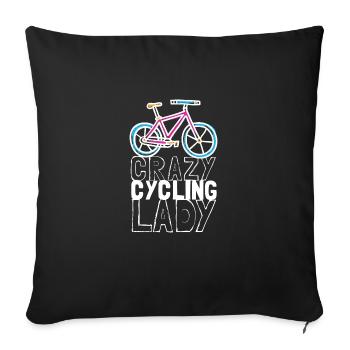 Cycling Bike Crazy Cyclist - Sofa pillowcase 17,3'' x 17,3'' (45 x 45 cm) - black - Front