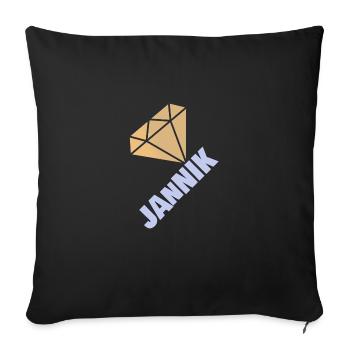 Jannik - Housse de coussin décorative 45 x 45 cm - noir - Devant