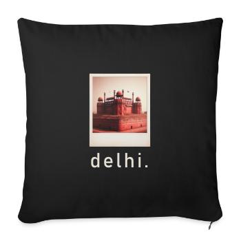 Red Fort Delhi Retro Photo - Sofa pillowcase 17,3'' x 17,3'' (45 x 45 cm) - black - Front