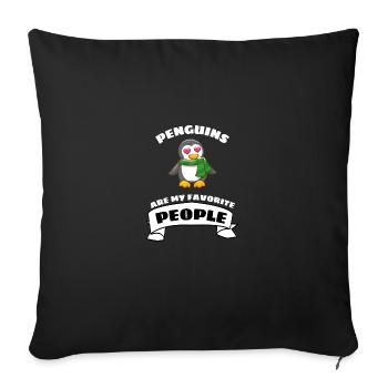 Penguin Animal Lovers Antarctica Animal Bird Penguin - Sofa pillowcase 17,3'' x 17,3'' (45 x 45 cm) - black - Front