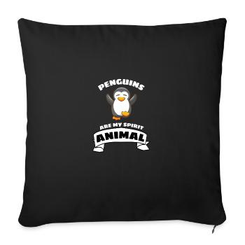 Antarctica Animal Funny Gift Sweet Penguin - Sofa pillowcase 17,3'' x 17,3'' (45 x 45 cm) - black - Front