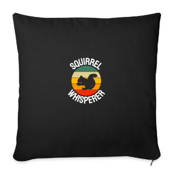 Animal Lovers Forest Animal Retro Squirrel - Sofa pillowcase 17,3'' x 17,3'' (45 x 45 cm) - black - Front