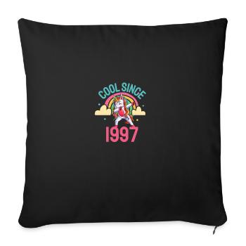Cool seit 1997 Dabbing Einhorn 25. Geburtstag - Sofakissenbezug 45 x 45 cm - Schwarz - Vorne