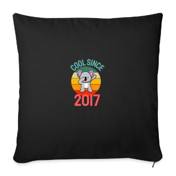 Cool depuis 2017 Retro Dabbing Koala 5ème anniversaire - Housse de coussin décorative 45 x 45 cm - noir - Devant