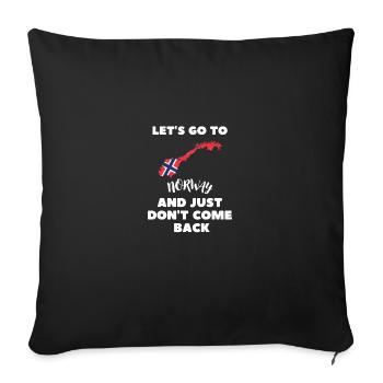 Norwegian Norwegian Flag Funny Norway - Sofa pillowcase 17,3'' x 17,3'' (45 x 45 cm) - black - Front